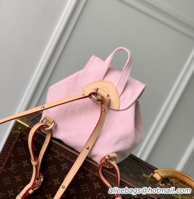 Cheap Louis Vuitton Venice Backpack bag in Washed Pink Certified Organic Cotton Denim M13031 2025