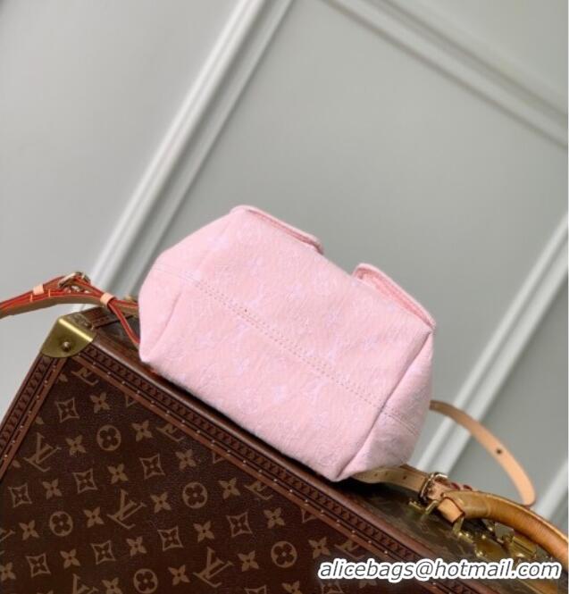 Cheap Louis Vuitton Venice Backpack bag in Washed Pink Certified Organic Cotton Denim M13031 2025