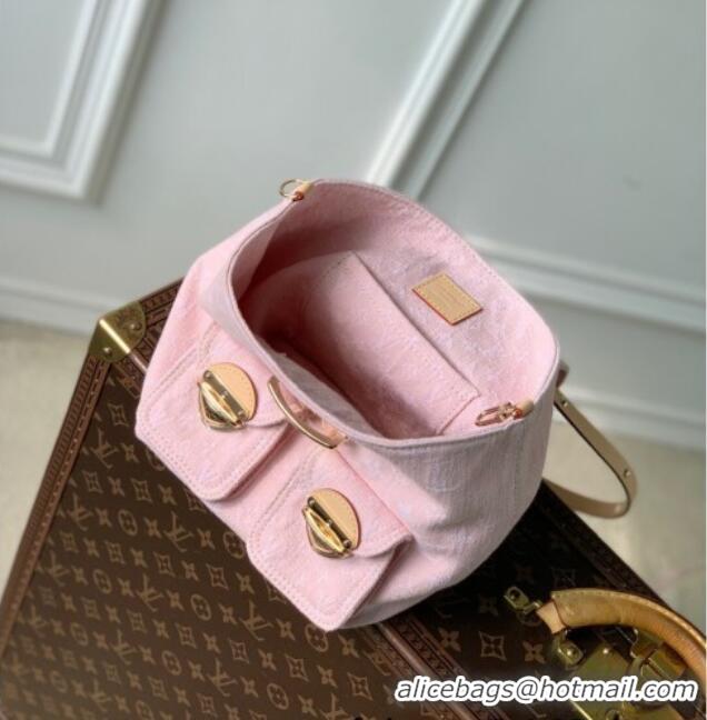 Cheap Louis Vuitton Venice Backpack bag in Washed Pink Certified Organic Cotton Denim M13031 2025