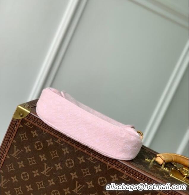 Shop Best Price Louis Vuitton Sunset Bag in Washed Pink Certified Organic Cotton Denim M13347 2025