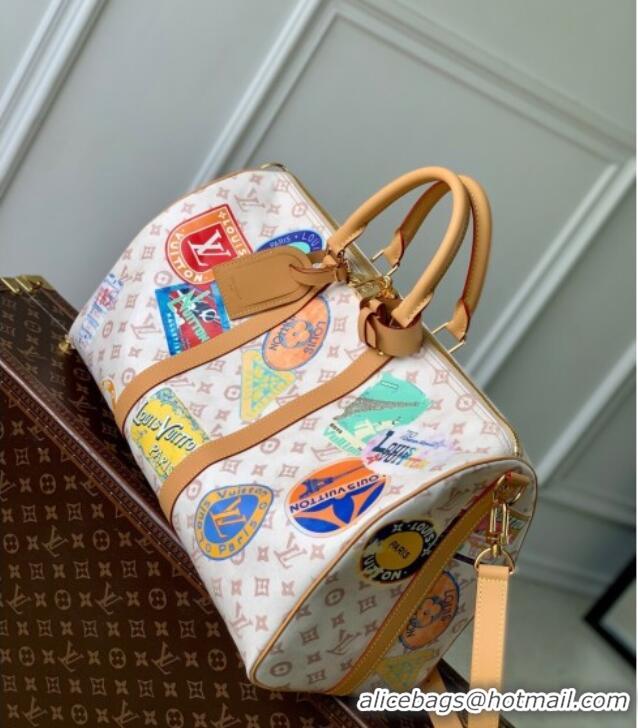 Best Price Louis Vuitton Keepall Bandouliere 45 Travel Bag in Monogram Dune Canvas M14736 2025