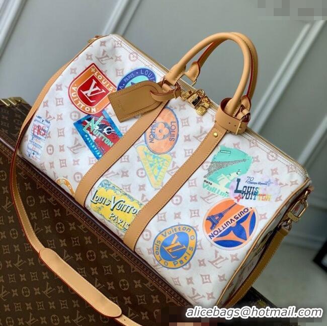 Best Price Louis Vuitton Keepall Bandouliere 45 Travel Bag in Monogram Dune Canvas M14736 2025