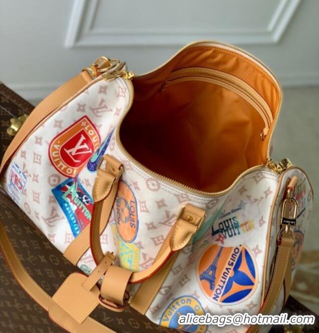 Best Price Louis Vuitton Keepall Bandouliere 45 Travel Bag in Monogram Dune Canvas M14736 2025