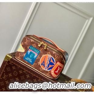 Best Quality Louis Vuitton Toiletry Bag 2 compartments Bag in Monogram Canvas with Travel Stickers Print M14744 2025