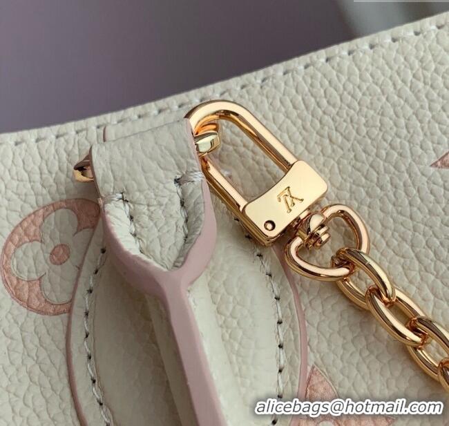 New Fashion Louis Vuitton OnTheGo PM Bag in Eden Beige Debossed Leather M14403 2025