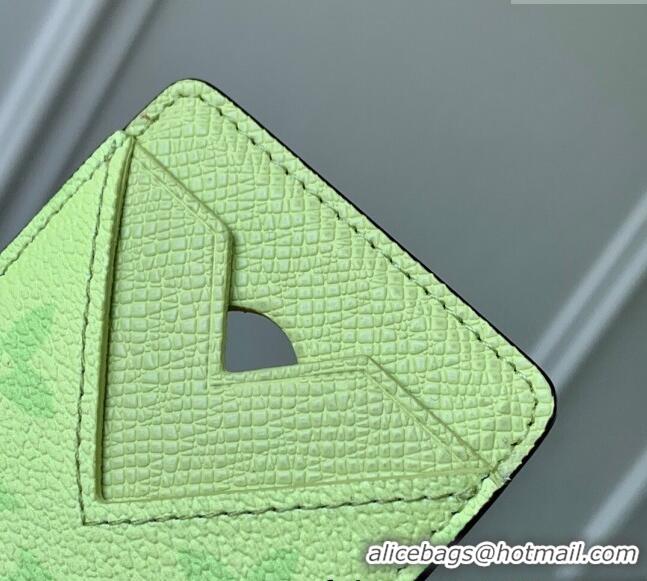 Best Quality Louis Vuitton Porte-Cartes Magnet Card Holder in Monogram Canvas and Leather M14120 Lemon Yellow 2025