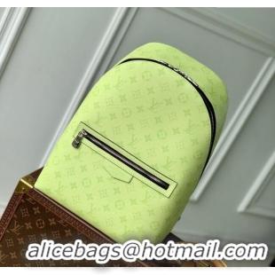 Top Quality Louis Vuitton Discovery Slim Backpack Bag in Monogram Canvas and Leather M14076 Lemon Yellow 2025