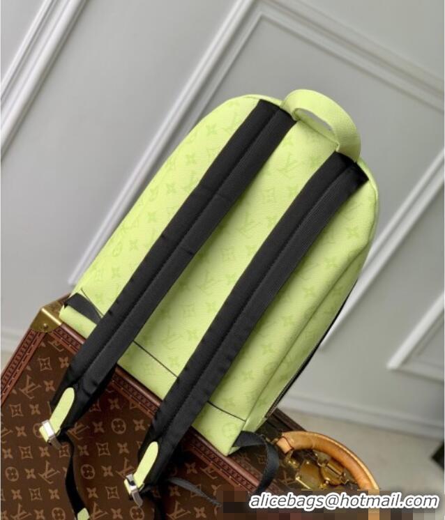 Top Quality Louis Vuitton Discovery Slim Backpack Bag in Monogram Canvas and Leather M14076 Lemon Yellow 2025