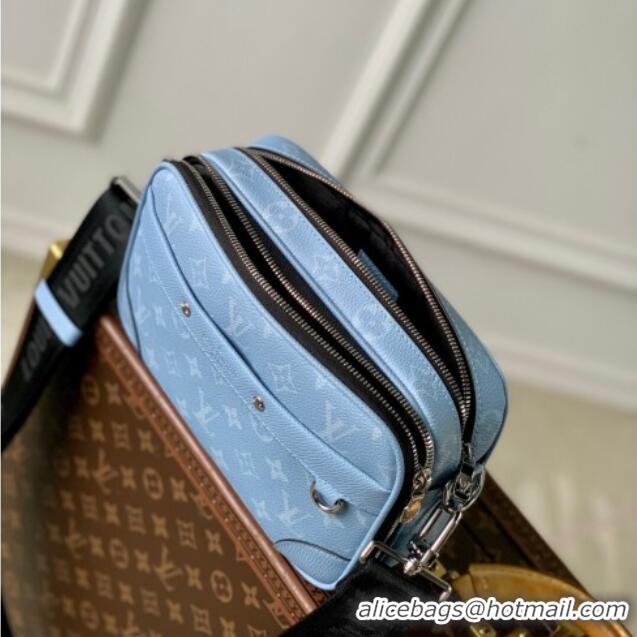 Big Discount Louis Vuitton Alpha Messenger Bag in Sky Blue Monogram Canvas and Leather M14073 2025