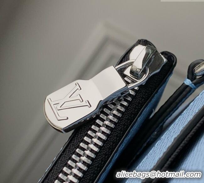 Top Grade Louis Vuitton Trio Messenger Bag in Sky Blue Monogram Canvas and Leather M14069 2025