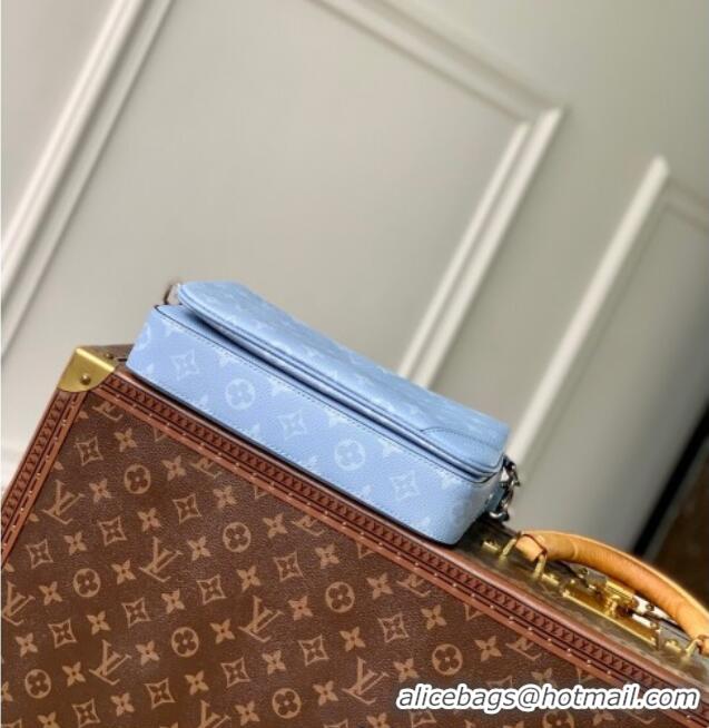 Top Grade Louis Vuitton Trio Messenger Bag in Sky Blue Monogram Canvas and Leather M14069 2025