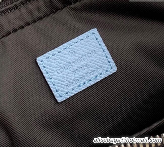 Top Grade Louis Vuitton Trio Messenger Bag in Sky Blue Monogram Canvas and Leather M14069 2025
