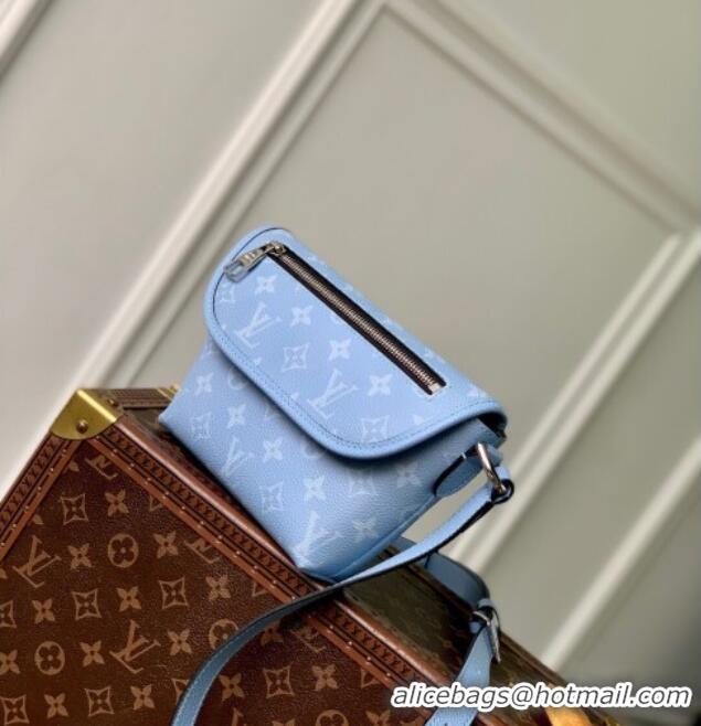 Cheap Price Louis Vuitton Pulse Wearable Wallet Bag in Sky Blue Monogram Canvas and Leather M14116 2025