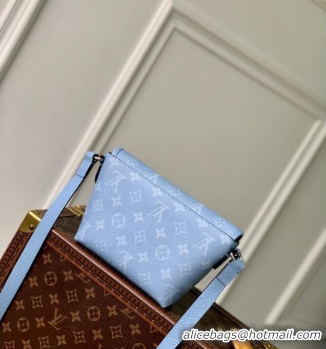 Cheap Price Louis Vuitton Pulse Wearable Wallet Bag in Sky Blue Monogram Canvas and Leather M14116 2025