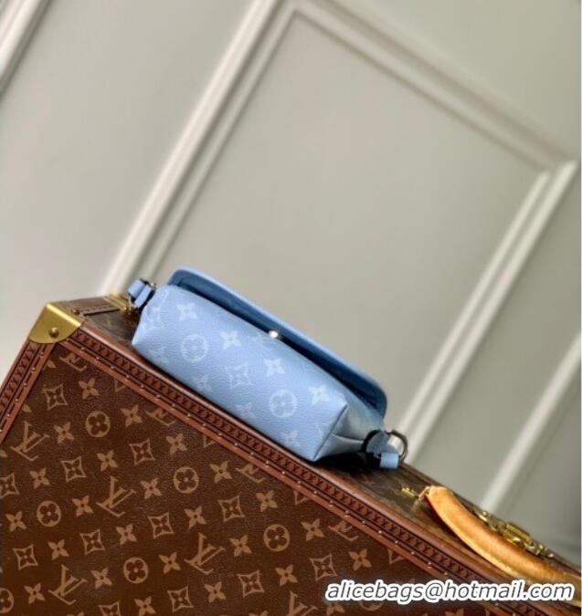 Cheap Price Louis Vuitton Pulse Wearable Wallet Bag in Sky Blue Monogram Canvas and Leather M14116 2025