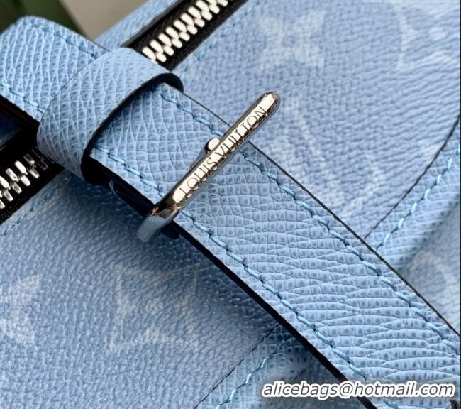Cheap Price Louis Vuitton Pulse Wearable Wallet Bag in Sky Blue Monogram Canvas and Leather M14116 2025