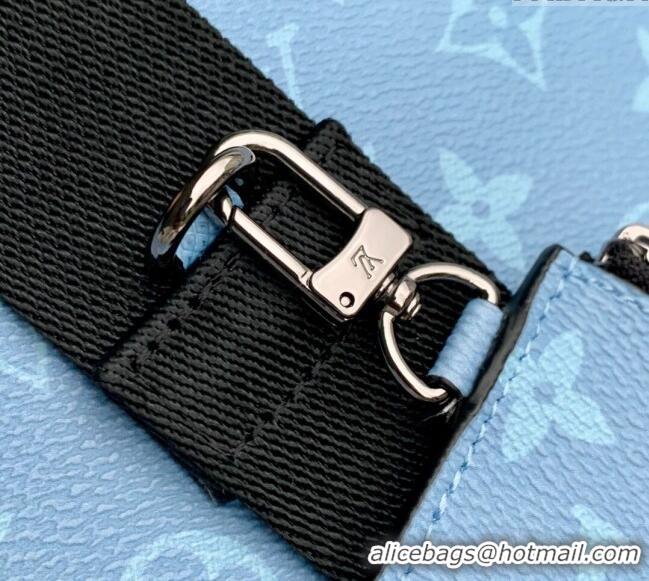Most Popular Louis Vuitton Gaston Wearable Wallet Bag in Sky Blue Monogram Canvas and Leather M14114 2025