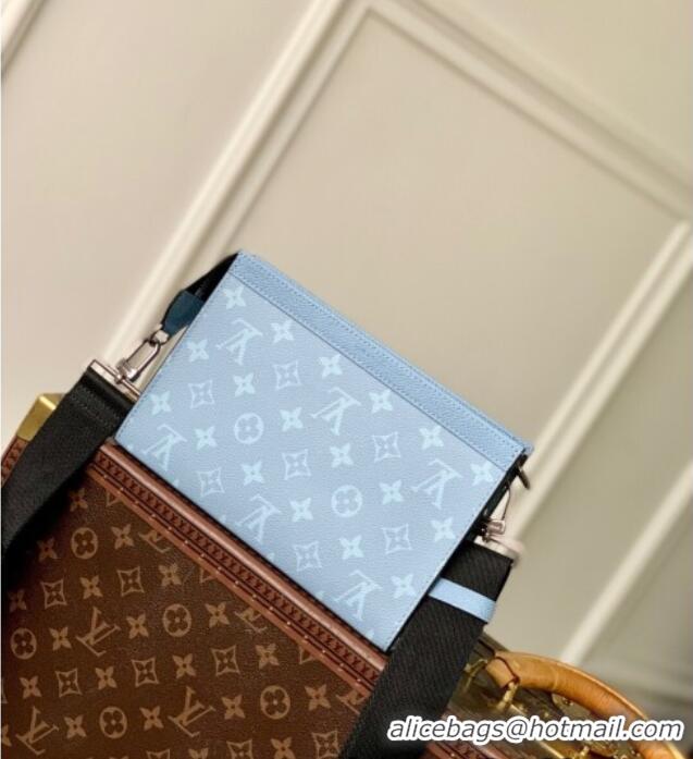 Most Popular Louis Vuitton Gaston Wearable Wallet Bag in Sky Blue Monogram Canvas and Leather M14114 2025