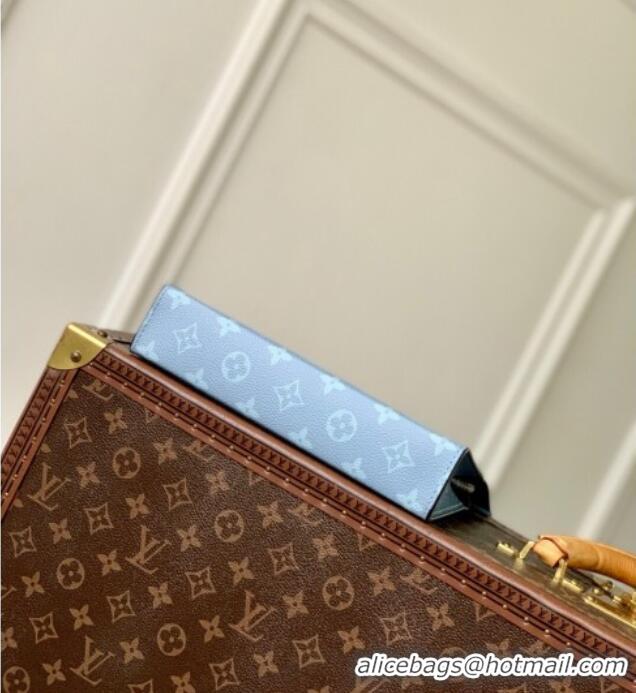 Most Popular Louis Vuitton Gaston Wearable Wallet Bag in Sky Blue Monogram Canvas and Leather M14114 2025