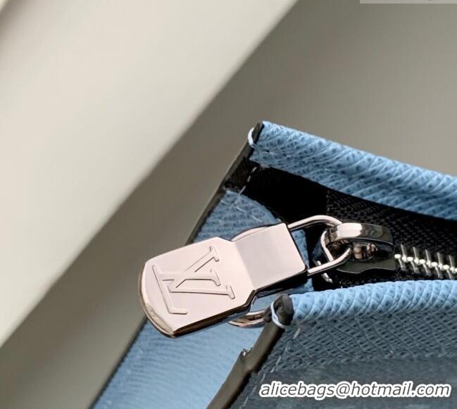 Most Popular Louis Vuitton Gaston Wearable Wallet Bag in Sky Blue Monogram Canvas and Leather M14114 2025