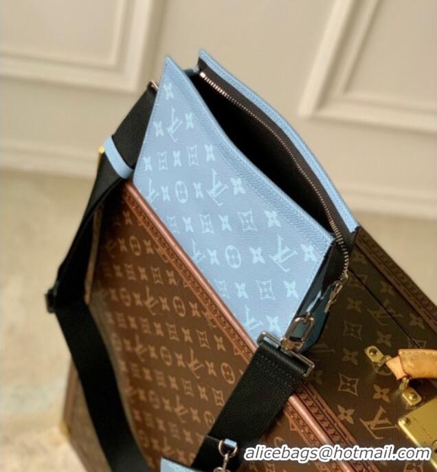 Most Popular Louis Vuitton Gaston Wearable Wallet Bag in Sky Blue Monogram Canvas and Leather M14114 2025