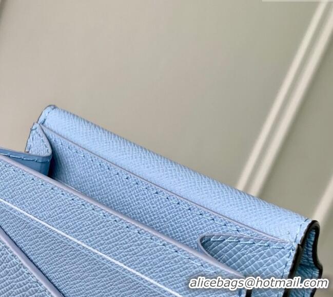 Super Quality Louis Vuitton Envelope Business Card Holder in Sky Blue Monogram Canvas and Leather M14118 2025