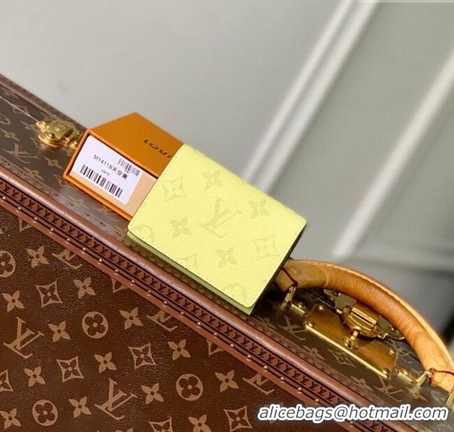 Best Price Louis Vuitton Envelope Business Card Holder in Monogram Canvas and Leather M14118 Lemon Yellow 2025