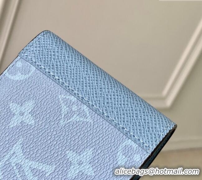 Top Quality Louis Vuitton Multiple Wallet in Monogram Canvas and Leather M14111 Sky Blue 2025