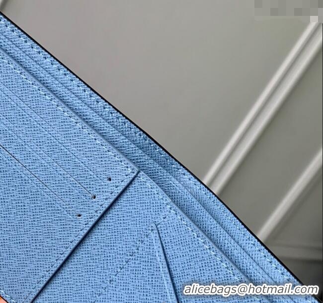 Top Quality Louis Vuitton Multiple Wallet in Monogram Canvas and Leather M14111 Sky Blue 2025