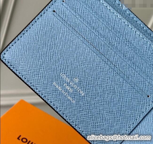 Top Quality Louis Vuitton Multiple Wallet in Monogram Canvas and Leather M14111 Sky Blue 2025