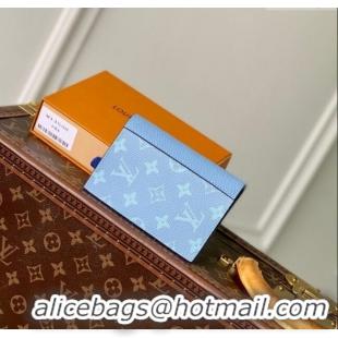 Promotional Louis Vuitton Passport Cover in Sky Blue Monogram Canvas and Leather M14358 2025