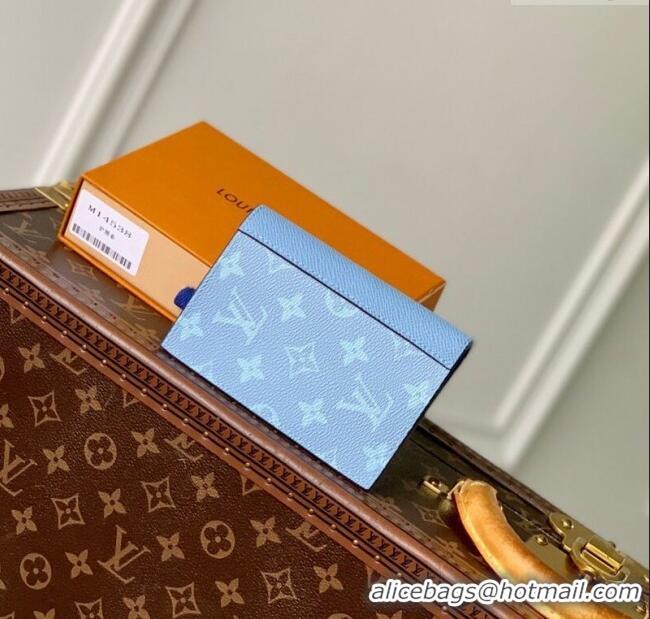 Promotional Louis Vuitton Passport Cover in Sky Blue Monogram Canvas and Leather M14358 2025