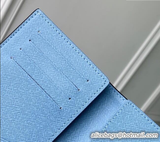 Promotional Louis Vuitton Passport Cover in Sky Blue Monogram Canvas and Leather M14358 2025