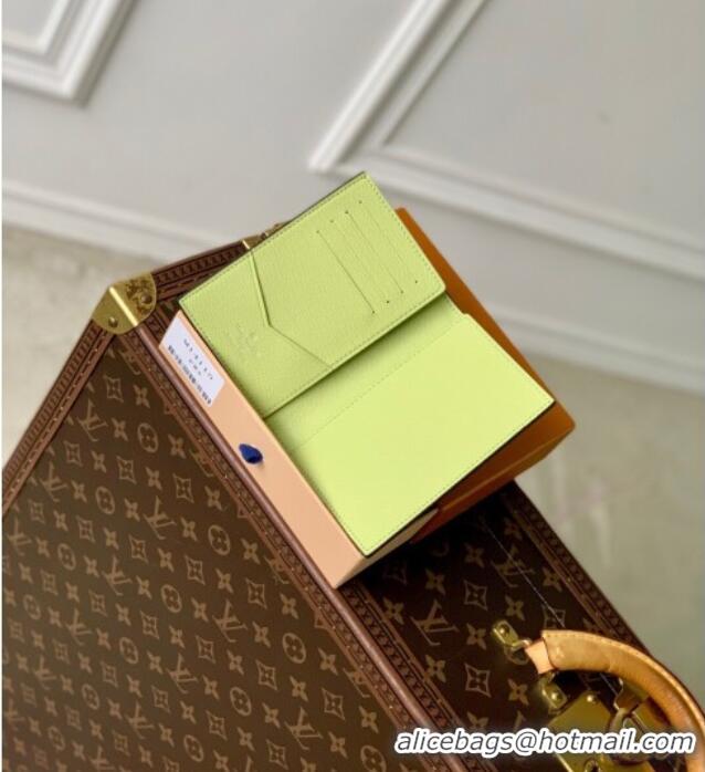 Top Grade Louis Vuitton Passport Cover in Lemon Yellow Monogram Canvas and Leather M14115 2025