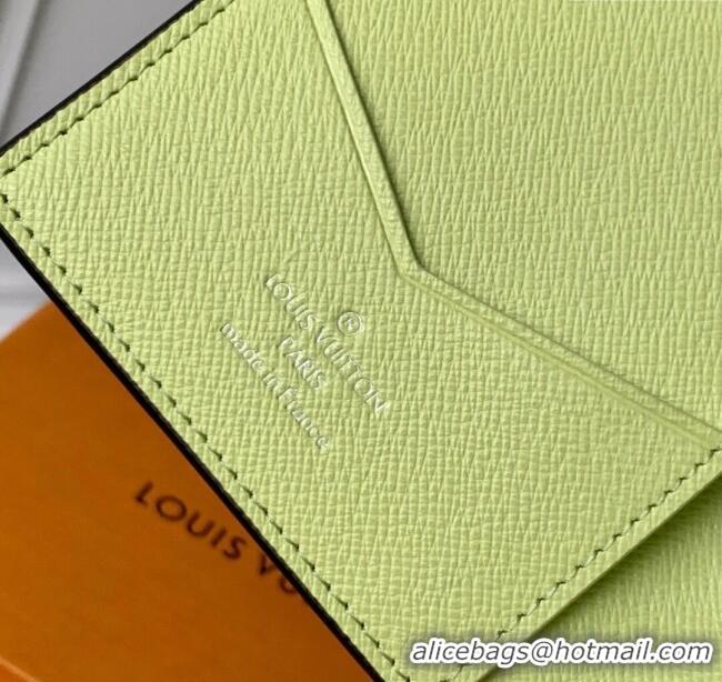 Top Grade Louis Vuitton Passport Cover in Lemon Yellow Monogram Canvas and Leather M14115 2025