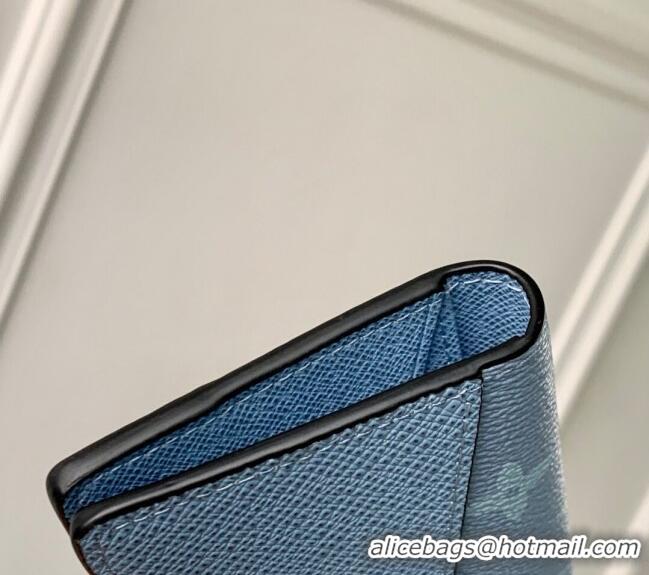 Promotional Louis Vuitton Pocket Organizer Wallet in Sky Blue Monogram Canvas and Leather M14112 2025