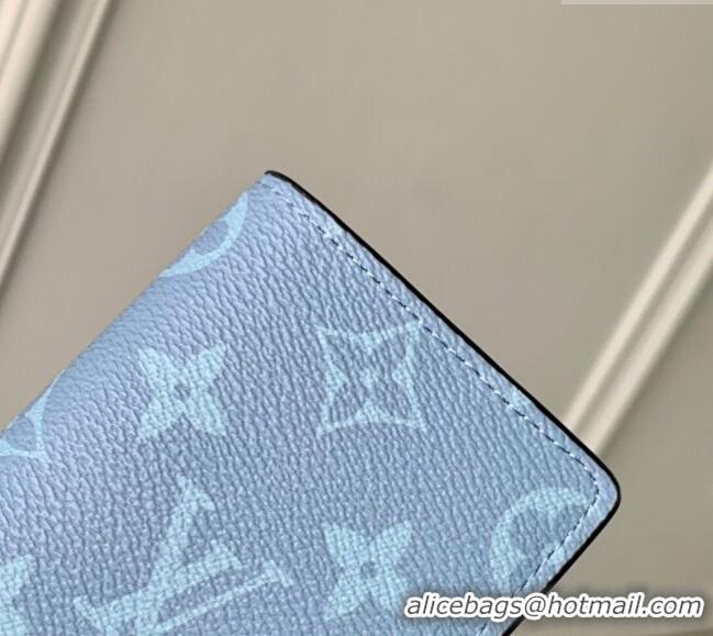 Promotional Louis Vuitton Pocket Organizer Wallet in Sky Blue Monogram Canvas and Leather M14112 2025