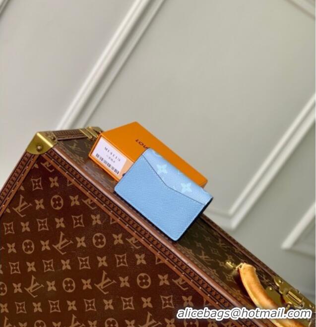 Promotional Louis Vuitton Pocket Organizer Wallet in Sky Blue Monogram Canvas and Leather M14112 2025