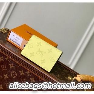 Unique Grade Louis Vuitton Pocket Organizer Wallet in Lemon Yellow Monogram Canvas and Leather M14113 2025