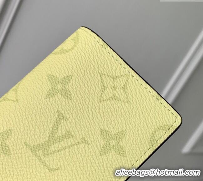 Unique Grade Louis Vuitton Pocket Organizer Wallet in Lemon Yellow Monogram Canvas and Leather M14113 2025
