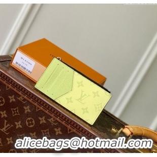 Grade Design Louis Vuitton Coin Card Holder in Lemon Yellow Monogram Canvas and Leather M14109 2025