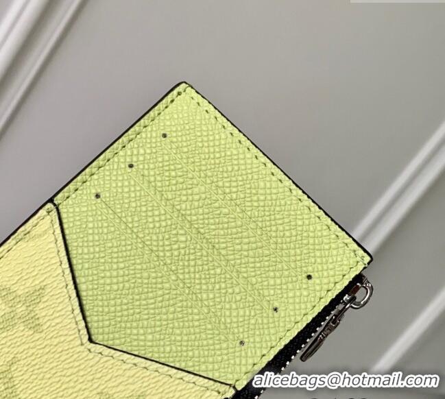 Grade Design Louis Vuitton Coin Card Holder in Lemon Yellow Monogram Canvas and Leather M14109 2025