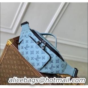 Famous Brand Louis Vuitton Rush Bumbag in Monogram Shadow Leather M14782 Sky Blue 2025