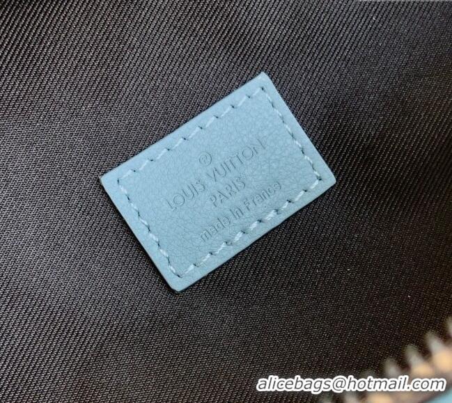 Famous Brand Louis Vuitton Rush Bumbag in Monogram Shadow Leather M14782 Sky Blue 2025