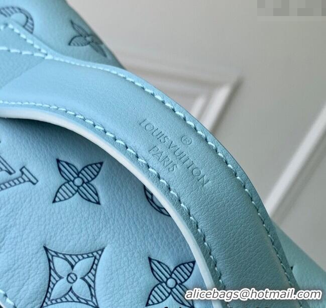 Famous Brand Louis Vuitton Rush Bumbag in Monogram Shadow Leather M14782 Sky Blue 2025