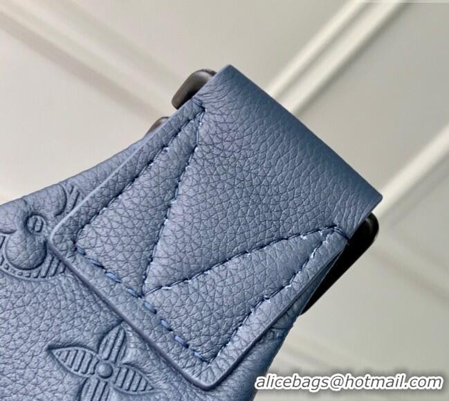 Unique Grade Louis Vuitton Rush Bumbag in Monogram Shadow Leather M14784 Navy Blue 2025