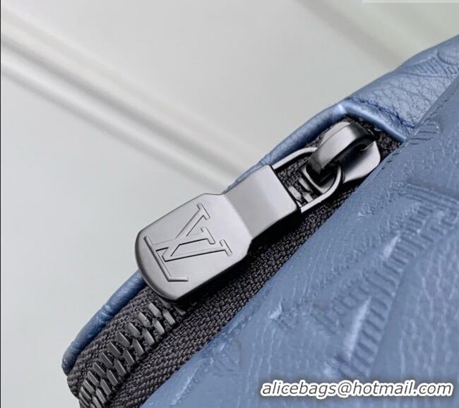Unique Grade Louis Vuitton Rush Bumbag in Monogram Shadow Leather M14784 Navy Blue 2025