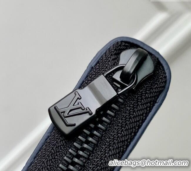 Well Crafted Louis Vuitton Zippy Wallet Horizontal in Navy Blue Monogram Shadow Leather M14847 2025