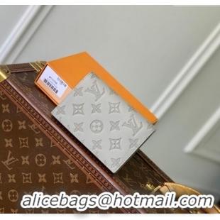 Promotional Louis Vuitton Passport Cover in Sand Grey Monogram Shadow Leather M14798 2025