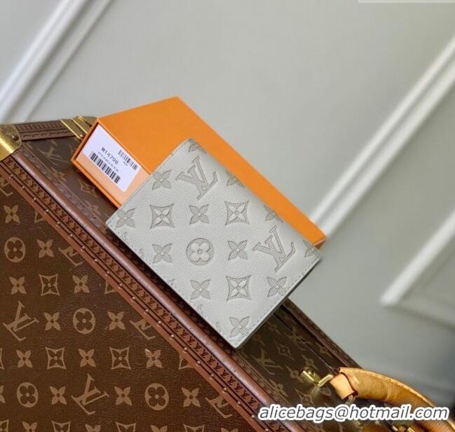 Promotional Louis Vuitton Passport Cover in Sand Grey Monogram Shadow Leather M14798 2025